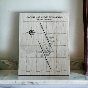 Laser Engraved Airport Diagram on Wood - Aviation Art image 12