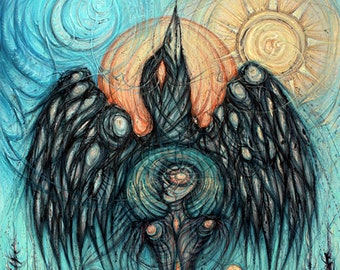 Le Raven-Mage se lèvera sous le nom de Phoenix - Impression artistique