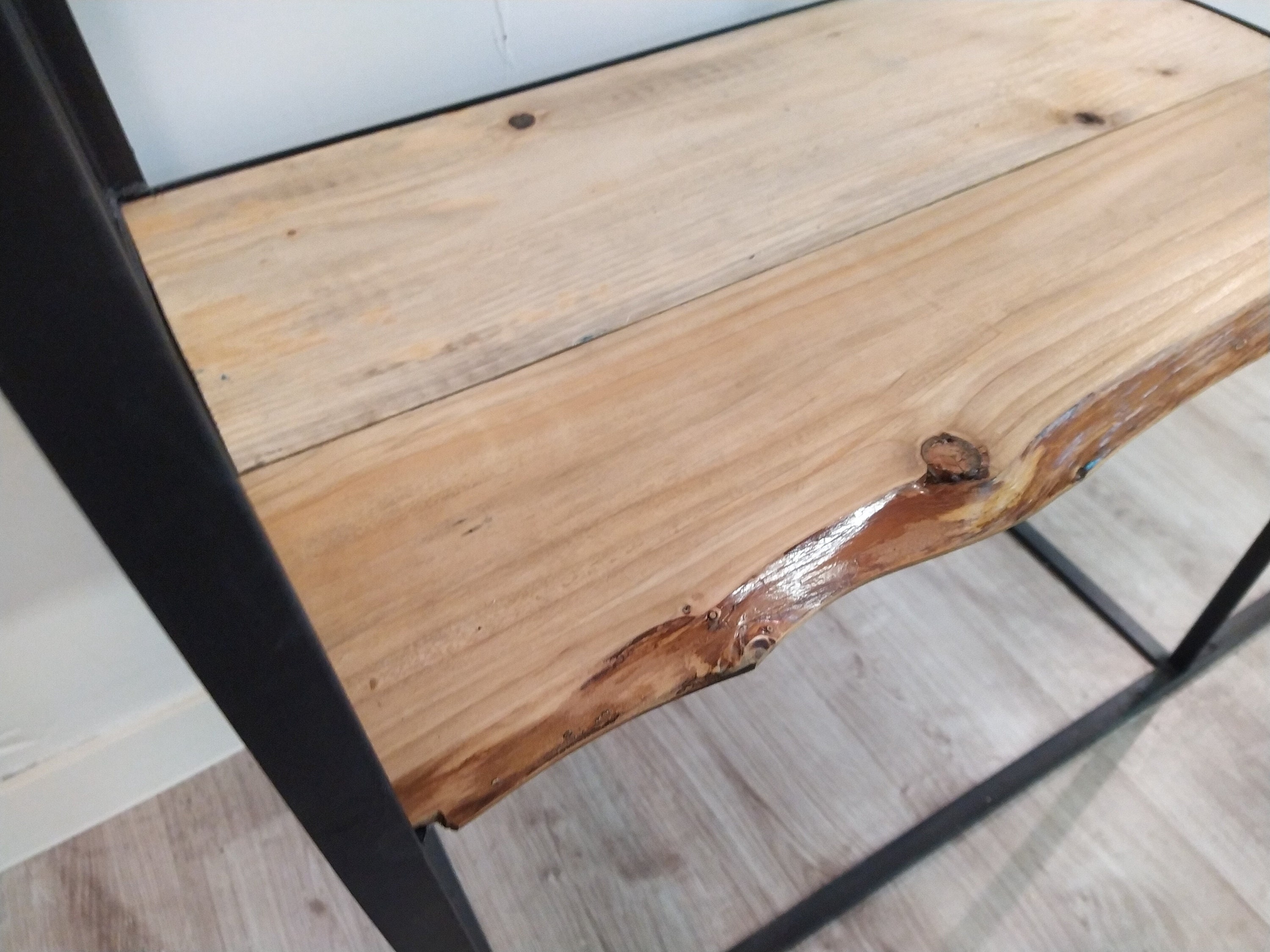 Estante de almacenamiento de acero y madera | Etsy