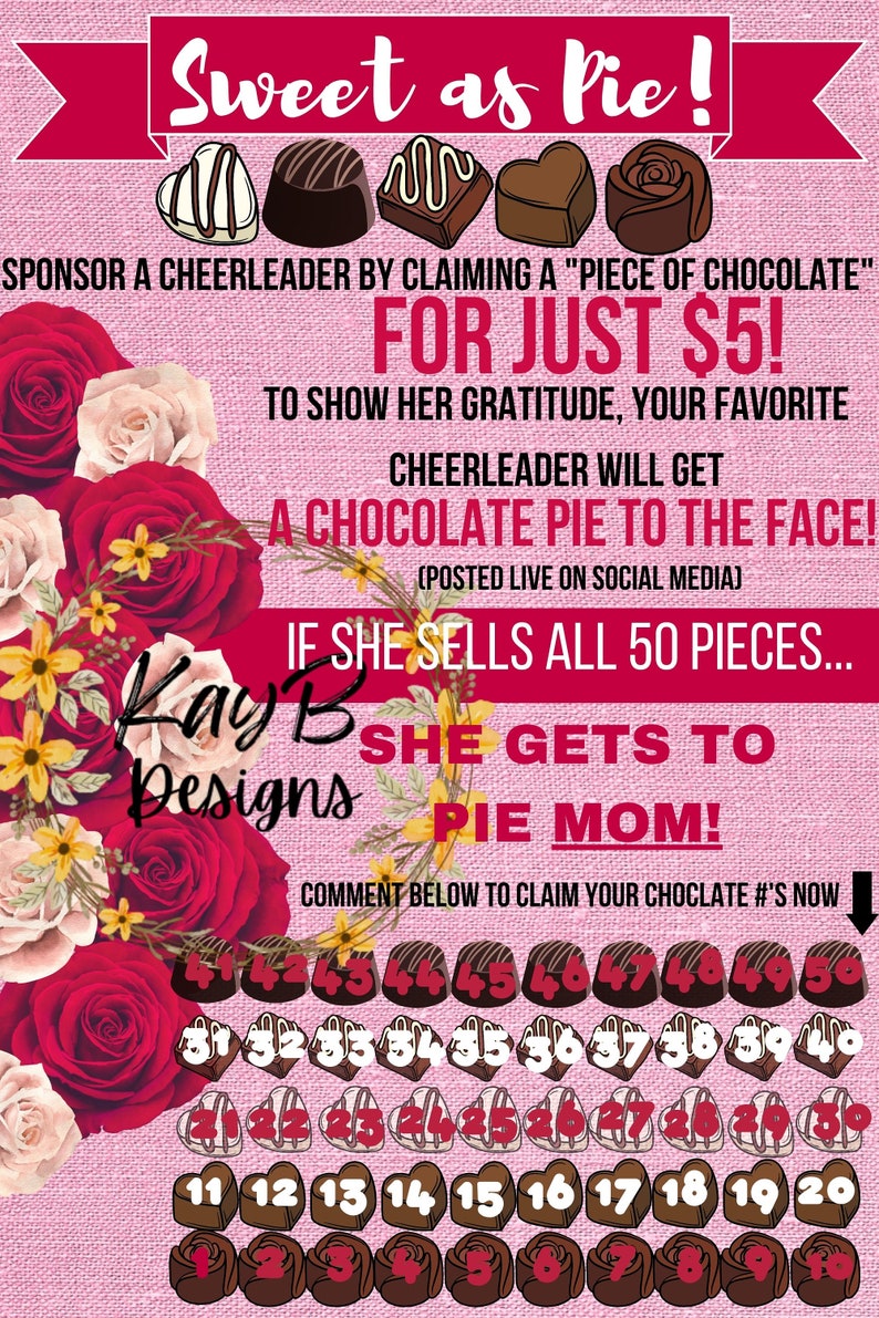 Valentines Day Pie to the Face Fundraiser Etsy