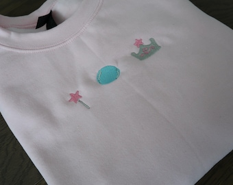 Sweatshirt rose brodé Glinda Good Witch - col rond inspiré du magicien d&#39;Oz