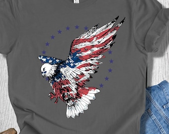 Patriotic Eagle T-Shirt, USA Pride Shirt