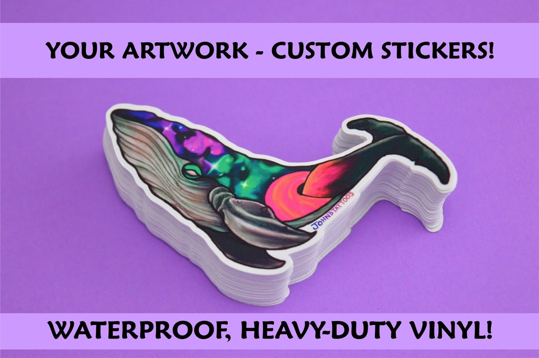 Custom BULK Vinyl Diecut Stickers Weatherproof Scratch Proof Any Shape