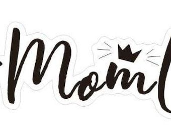Calcomanías gráficas impermeables "Mom Life", vinilos personalizados para ventanas para la mejor mamá, lindas calcomanías de vinilo "Momlife" para autos, camionetas, ventanas y portátiles, 6 x 2.2 pulgadas