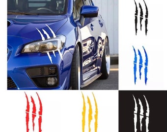 Autostickers reflecterende Monster Claw-krasjes koplamp bumpersticker waterdichte sticker: