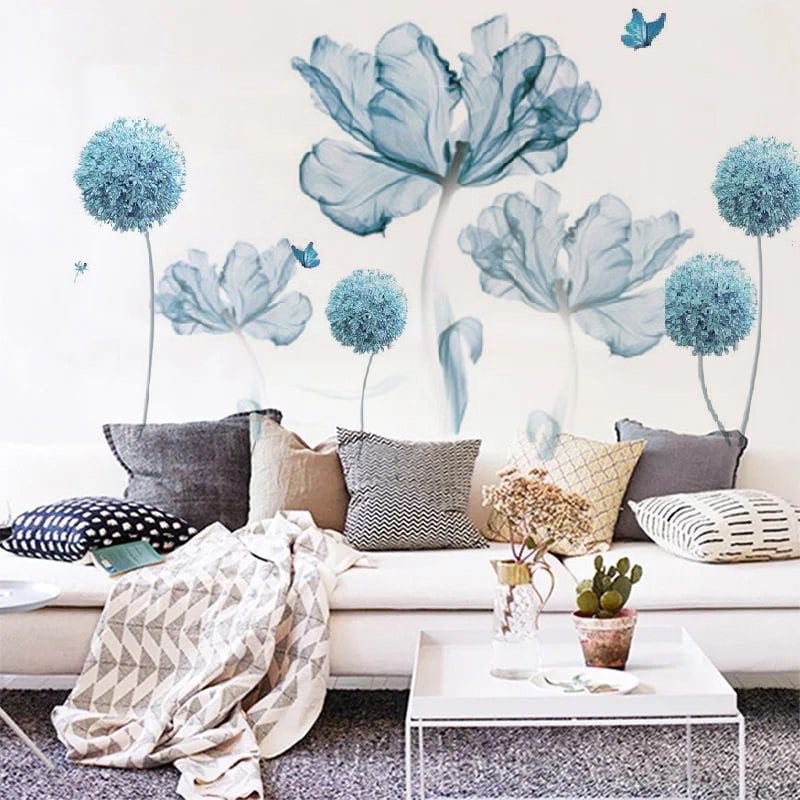 Large Wood Cut Floral Mural Nature Vinyl Wall Decal Graphic Stickers –  Wallternatives