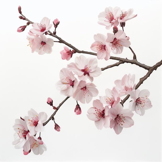 Cherry Blossom Car Stickers – Sakura Flower Decal for Vehicle – Aesthetic Floral Car Decor, Japanese Style Pink Tree Branch Auto Stickers