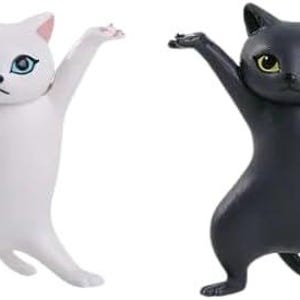 猫のペンホルダー、デスクテーブルカウンタートップ用の猫の装飾、3D子猫デスクアクセサリー、装飾ペンと鉛筆ホルダー、イヤホンホルダー