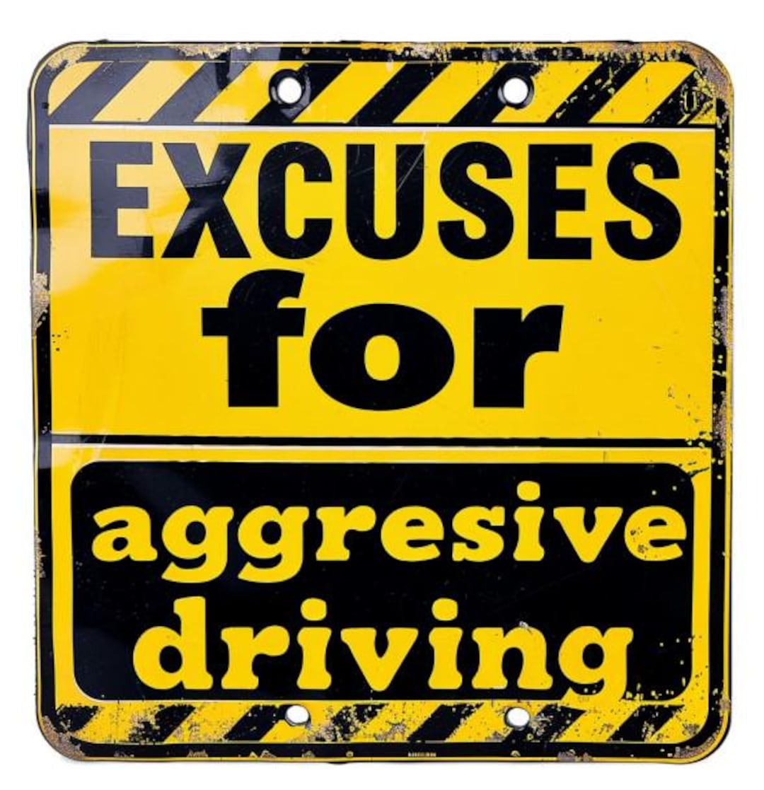 Funny Aggressive Driving Car Sticker. Speeding Humor, Bad Driver Quotes ...