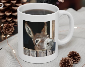 Funny DONKEY Mug Cute Animal Mug Ceramic Coffee Cup Funny Coffee Mug Donkey Gifts Funny Gift for animal lover donkey lover owner mom farmer