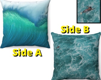 Ocean Wave Pillow Etsy