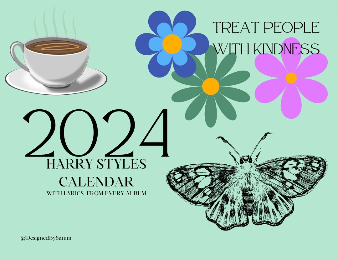 Harry Styles 2024 Digital Calendar, Harry Styles Printable Calendar