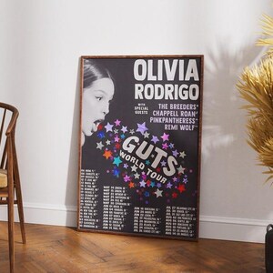 Póster del álbum Guts de Olivia Rodrigo, decoración de la habitación de Olivia Rodrigo
