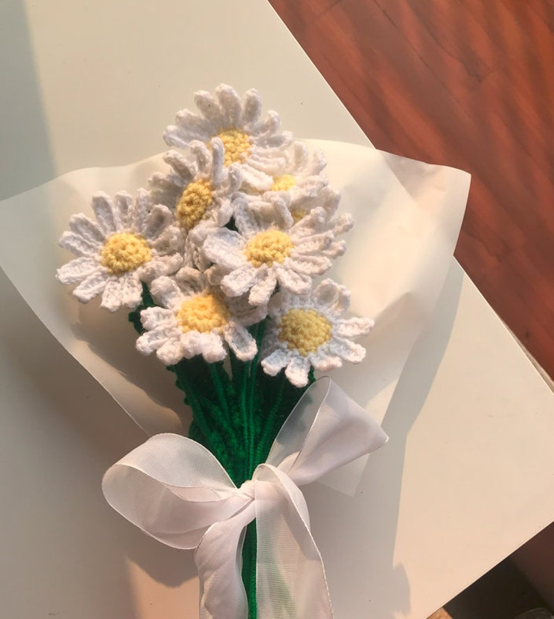 Crochet Daisy Bouquet Pattern Crochet Flowers Daisy Crochet Etsy