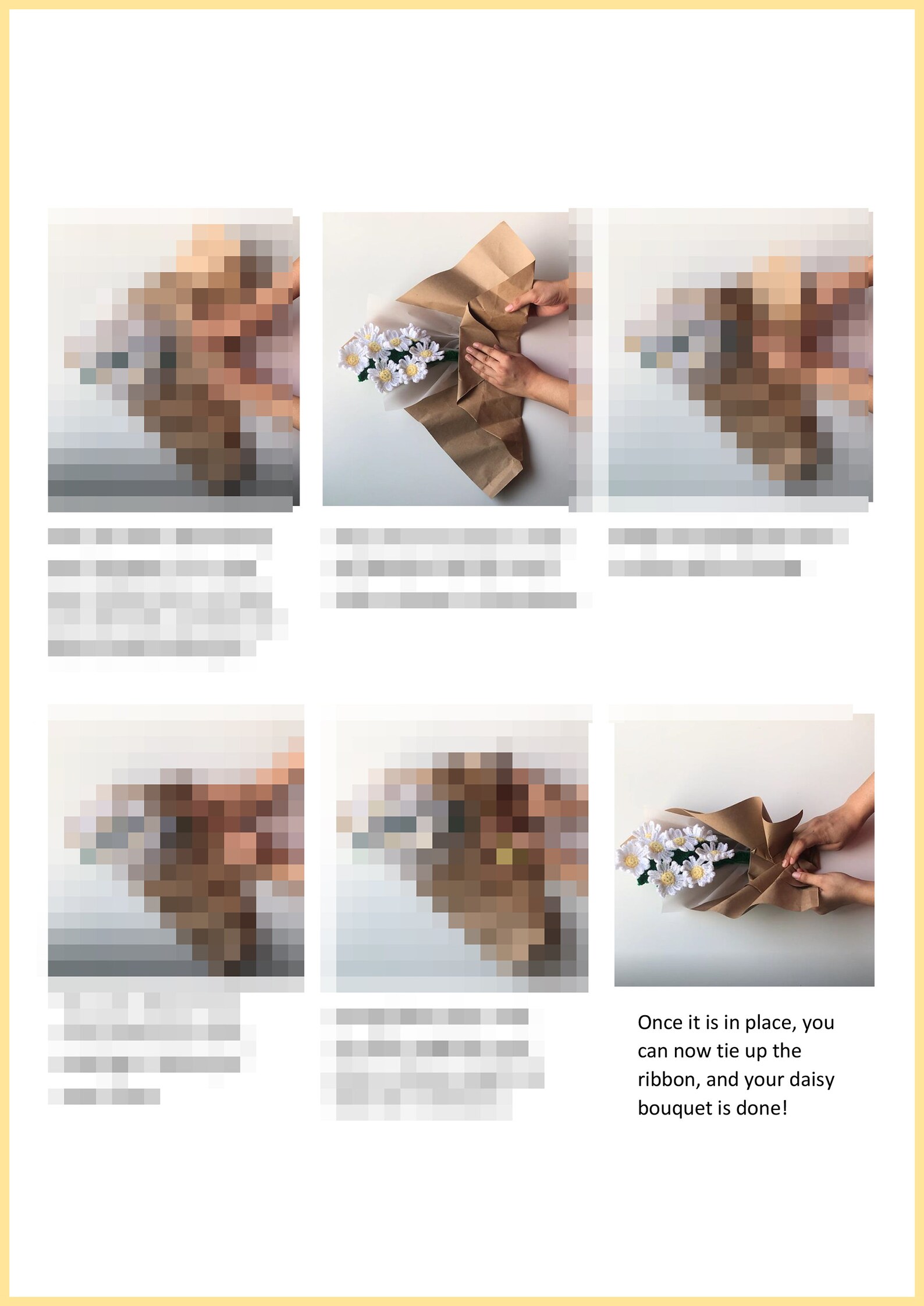 Crochet Daisy Bouquet Pattern Crochet Flowers Daisy Crochet Etsy