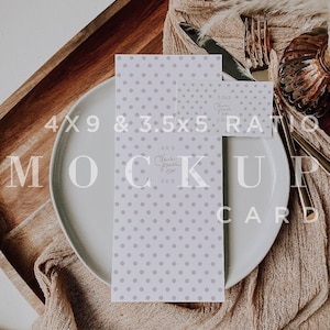 Menu de recepção de casamento neutro e modelo de cartão de lugar plano, modelo de programa, cartão de menu de casamento 4x9, cartão de download instantâneo, objeto inteligente 008