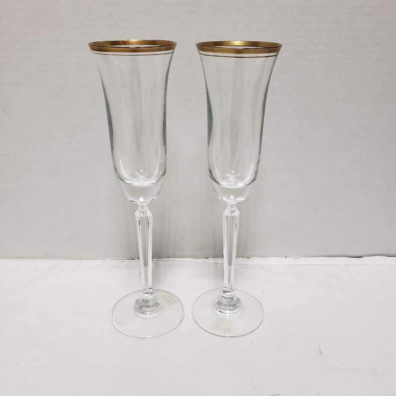 Vintage 1980s Mikasa Full Lead Crystal Fluted Stemware 9 Etsy
