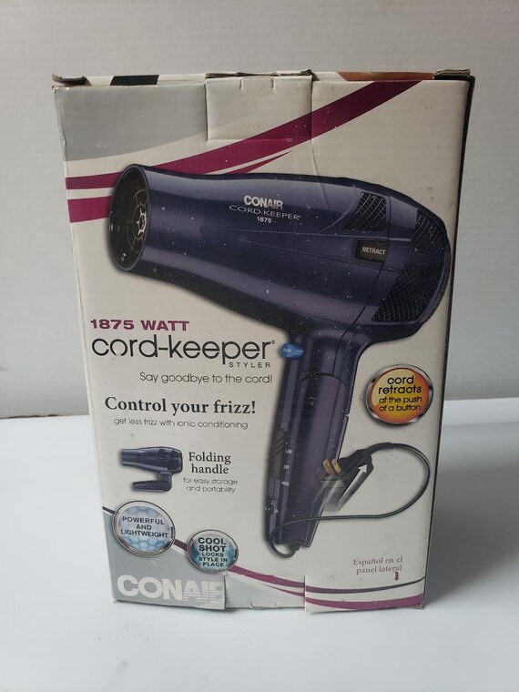 Hair dryer retractable cord folding hot sale