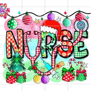 Christmas nurse png, Christmas nurse sublimation design, Santa's favorite nurse png, Christmas nurse shirt png, One merry nurse png