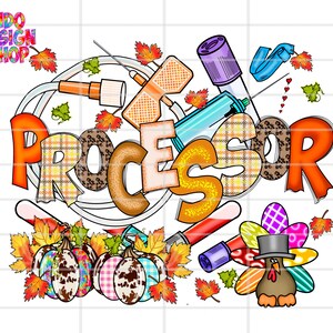 Thanksgiving Phlebotomist Model PNG: Tech Shirt Design (Digitaler Download)