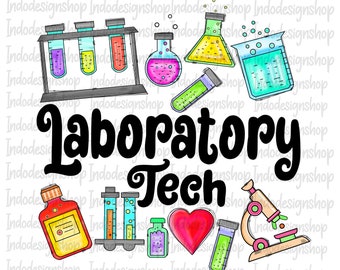 Laboratory tech png, Lab tech sublimation design and digital download, Laboratory technician sublimation download
