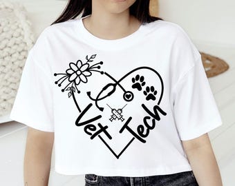 Vet Tech svg png, Veterinary tech svg png, Floral vet tech svg png, Veterinary technician svg png, Gift for vet tech svg png