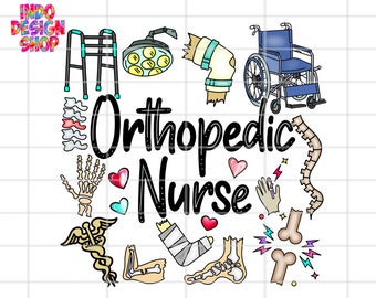 Orthopedic png, Orthopedic nurse sublimation design, Orthopedic nurse png, Orthopedic badge reel png, Orthopedic clip art png
