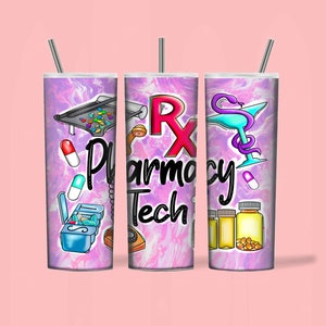 Pharmacy Life Tumbler PNG, Pharmacy Tech Tumbler Sublimation Design  Download, Seamless 20oz Skinny Tumbler Design PNG, Pharmacist Life 