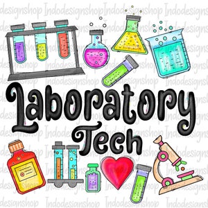 Laboratory Tech Png, Lab Tech Sublimation Design and Digital Download ...