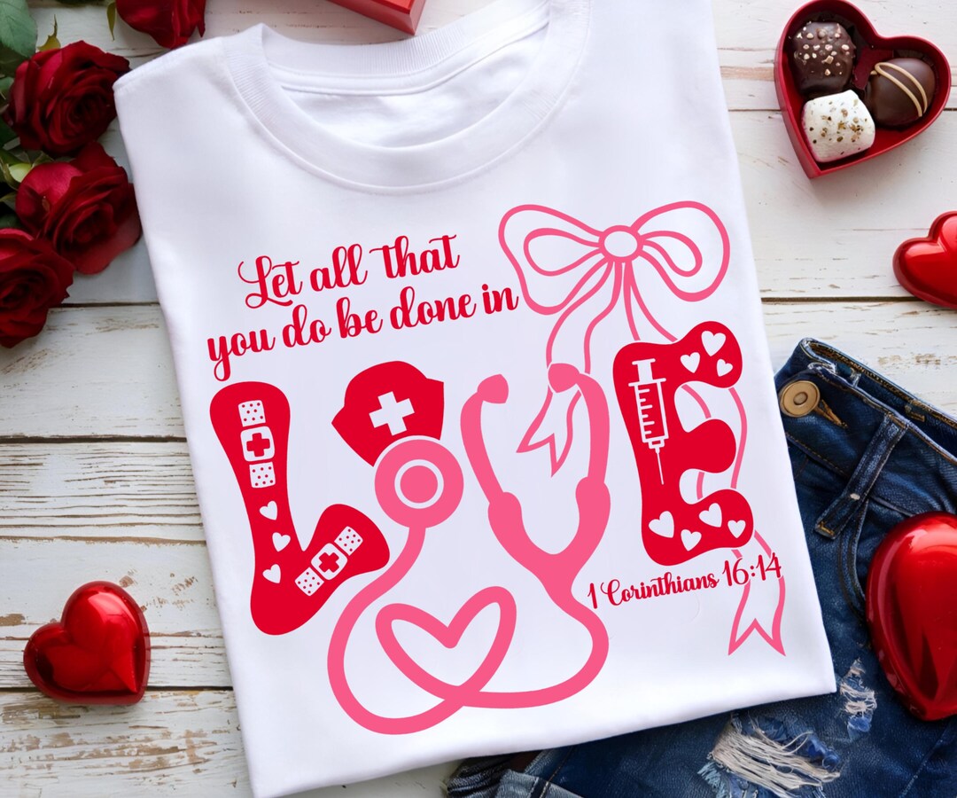 Nurse Valentines SVG PNG, Valentines Day Nurse Shirt Svg, Valentines ...