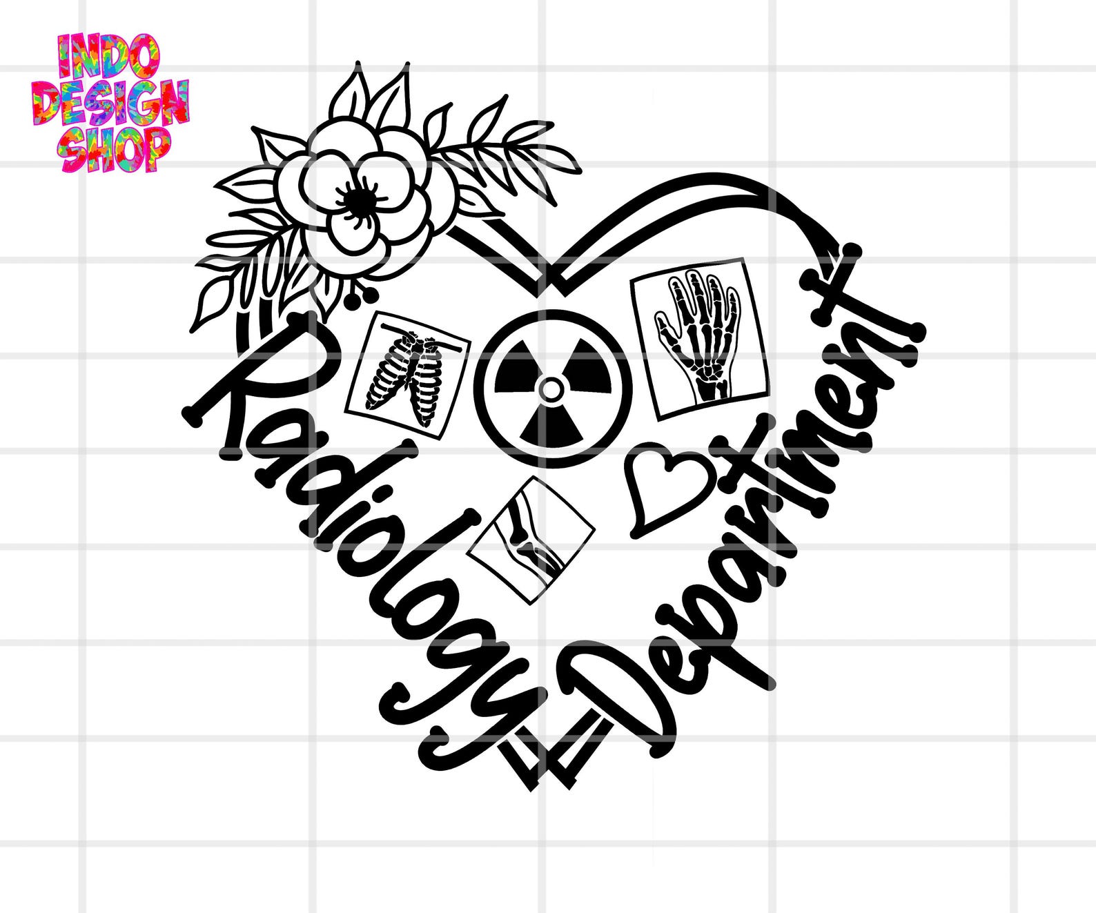 Spring Radiology Designs Floral Radiology Department SVG PNG: Cricut-ready File - Etsy