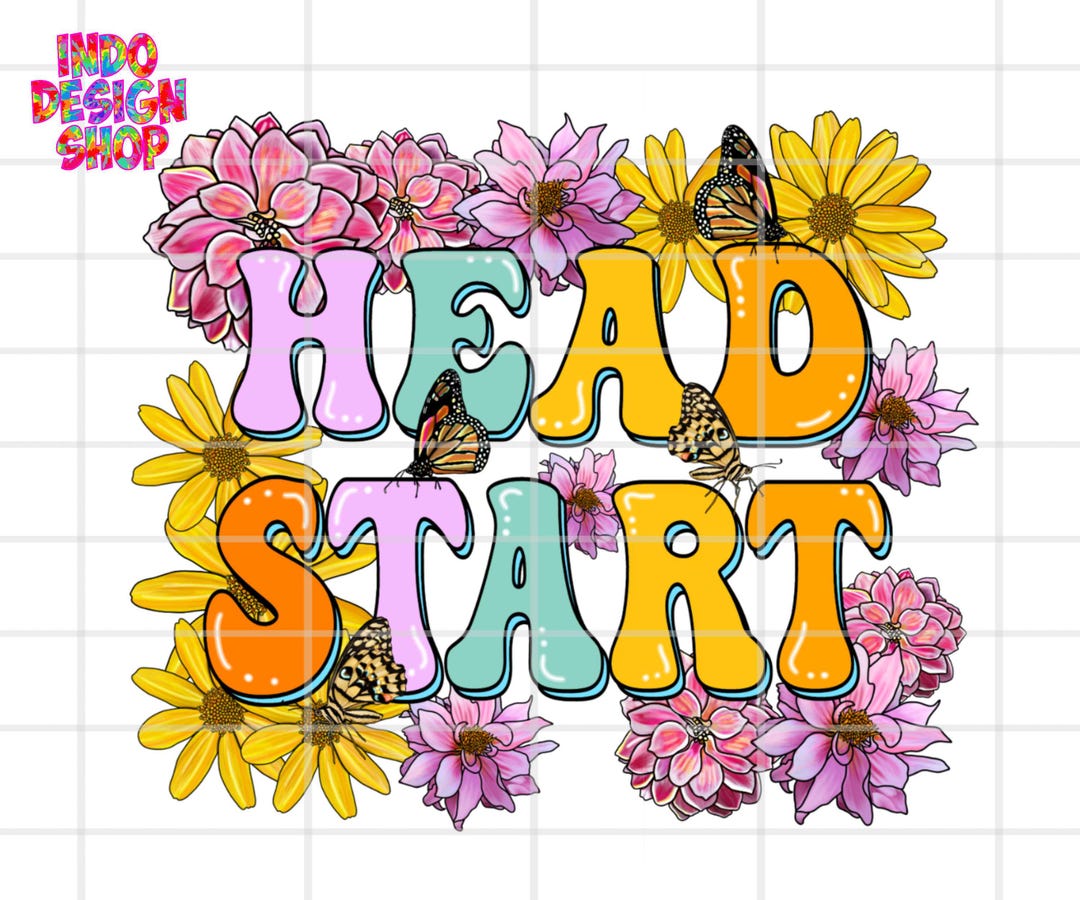 Spring Head Start Png, Floral Head Start Teacher Png, Head Start Crew ...
