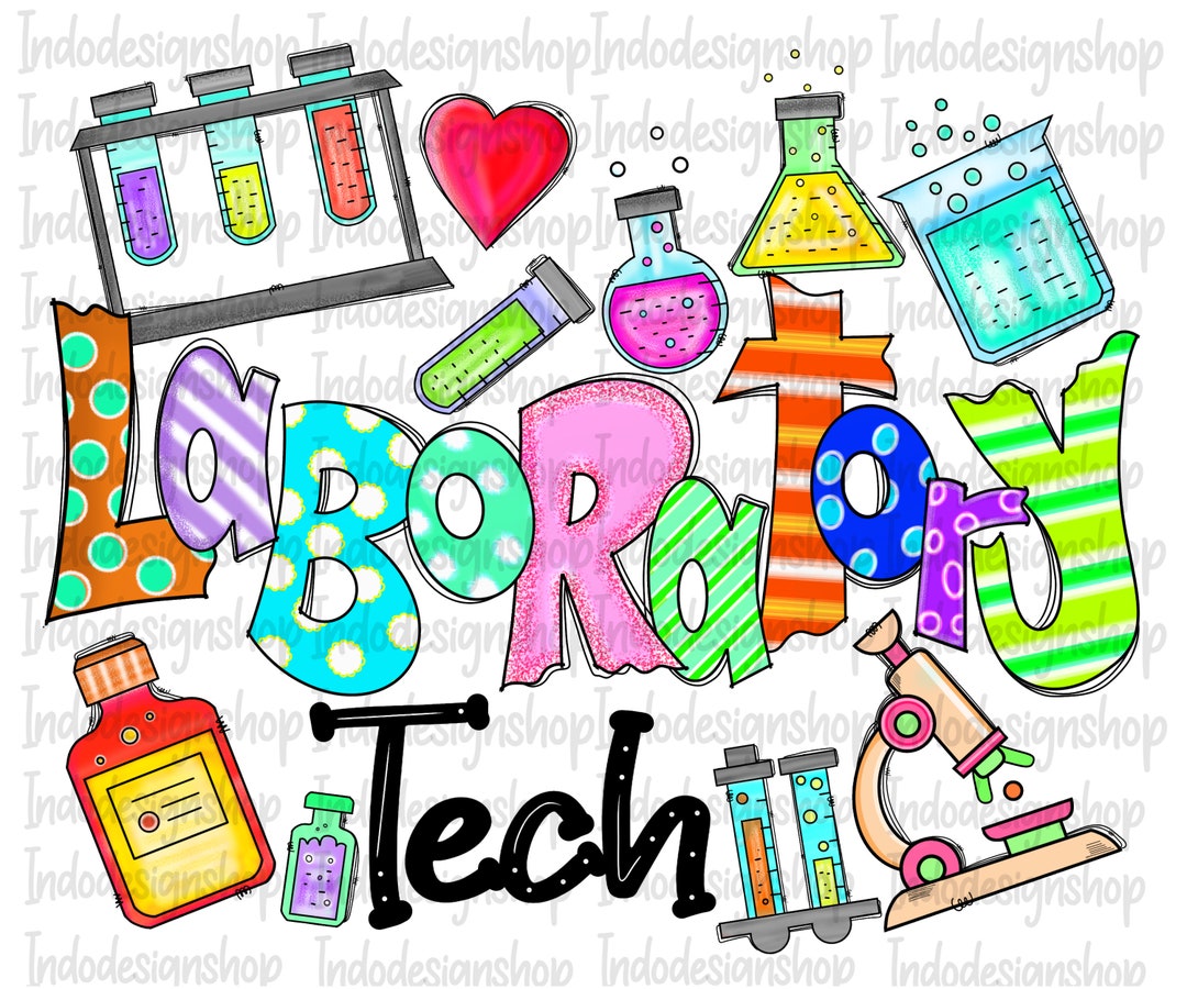 Lab Tech Png, Laboratory Tech Sublimation Design and Digital Download ...