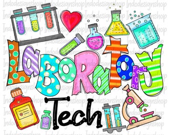 Lab tech png, Laboratory tech sublimation design and digital download, Laboratory technician sublimation download