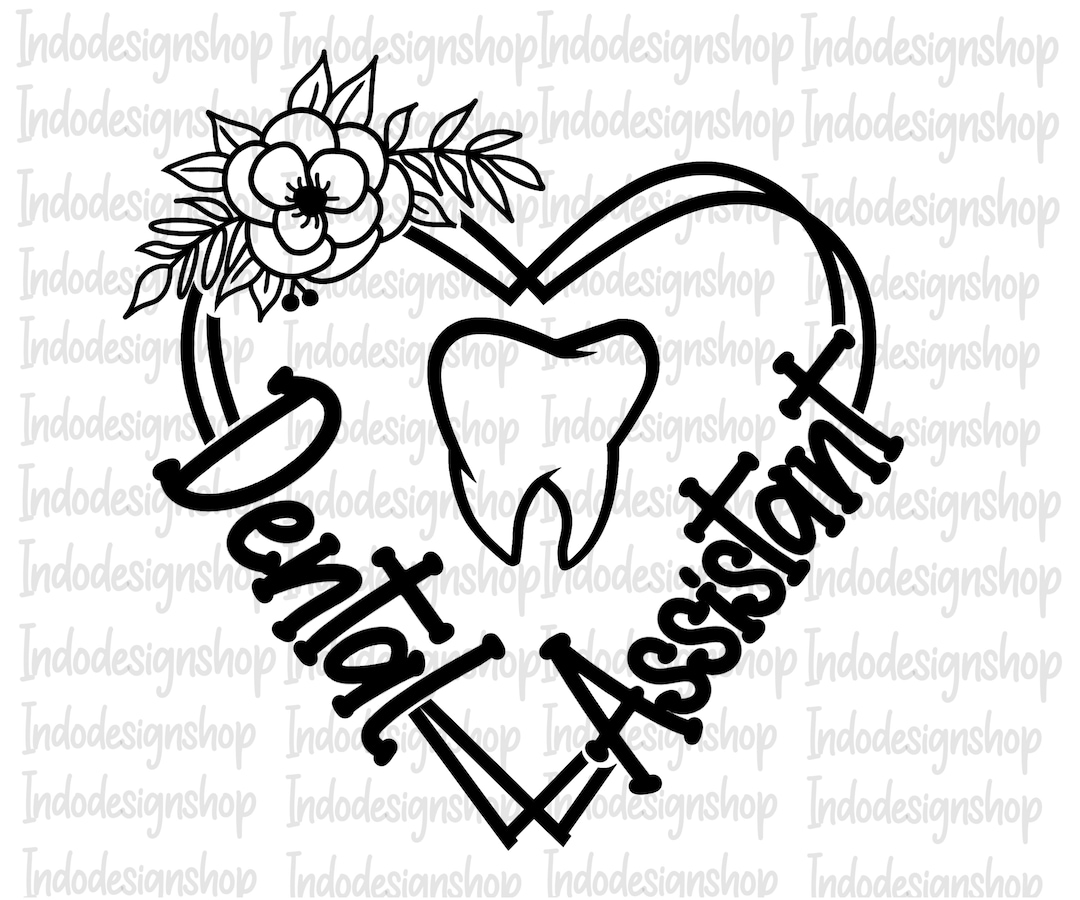 Dental Assistant Svg Png, Floral Dental Assistant Svg Png, Dental