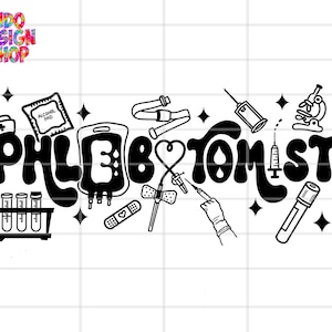 Phlebotomist SVG PNG: Lab Tech Shirt Design (Digital Download)