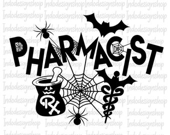 Halloween Pharmacist png file for sublimation and digital download,  Halloween Pharmacist design digital download