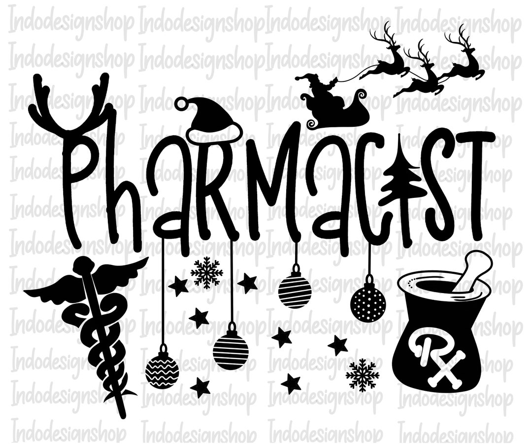 Christmas Pharmacist Png Svg, Christmas Pharmacy Tech Png Svg ...