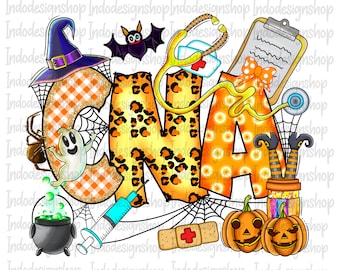 Halloween CNA png, Halloween certified nursing assistant sublimation design and digital download, Halloween nurse png, Spooky cna png