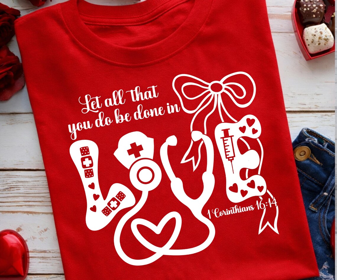 Nurse Valentines SVG PNG, Valentines Day Nurse Shirt Svg, Valentines ...