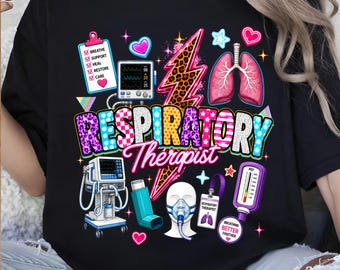 Respiratory Therapist PNG, Respiratory shirt PNG (Digital Download), Respiratory therapist sublimation design and dtf print png
