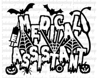 Halloween Medical assistant svg png, Medical assistant svg file for cricut, Spooky medical assistant svg, You can't scare me medical svg