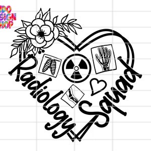 Radiology squad svg, Radiology squad svg png, Floral radiology tech svg file for cricut, Floral Radiology squad svg file for cricut
