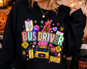 Bus Driver PNG, Bus Driver png sublimation design, Transportation png, School bus driver png, Bus driver shirt dtf print png