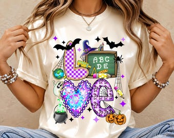 Profesor de Halloween PNG, diseño de sublimación y descarga digital de Profesor de Halloween, profesor de escuela de Halloween PNG, Un profesor espeluznante PNG