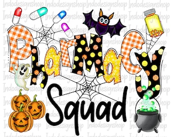 Halloween pharmacy squad png design, Halloween Pharmacy Technician png, Pharmacist Tech squad sublimation png, Pharmacy squad png