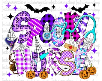 Halloween nurse png, Halloween Spooky nurse sublimation design and digital download, Halloween medical nurse png, Spooky nurse png
