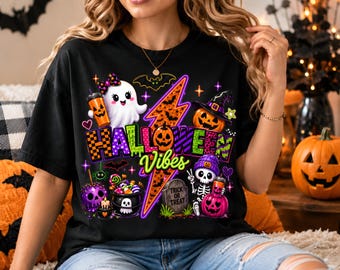 Halloween PNG, Cute Halloween shirt sublimation design and digital download, Happy Halloween dtf print png, Halloween shirt png
