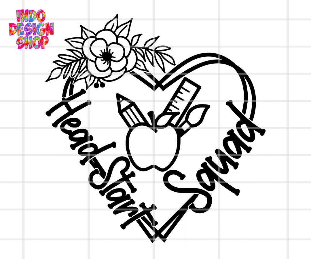 Head Start Svg, Floral Head Start Crew Svg, Floral Head Start Squad Svg