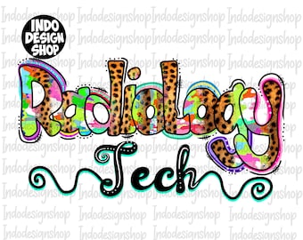 Leopard Radiology Tech PNG: Sublimation Design (Digital Download)